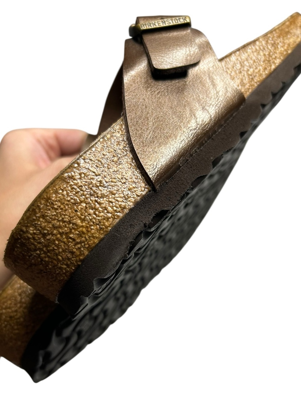 Birkenstock Gizeh Graceful Toffee Metallic Sandals EU 41 Regular Wide - Picture 10 of 12